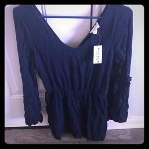 Navy Blue PAC sun romper size S